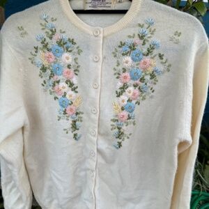 Vintage Barbara Lee Flower Cardigan